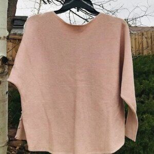 Vila Milano rose gold sweater rhinestones buttons sz L